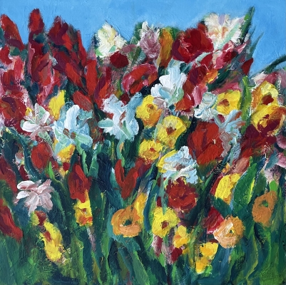 Im Garten 2, 60x60cm, 2021